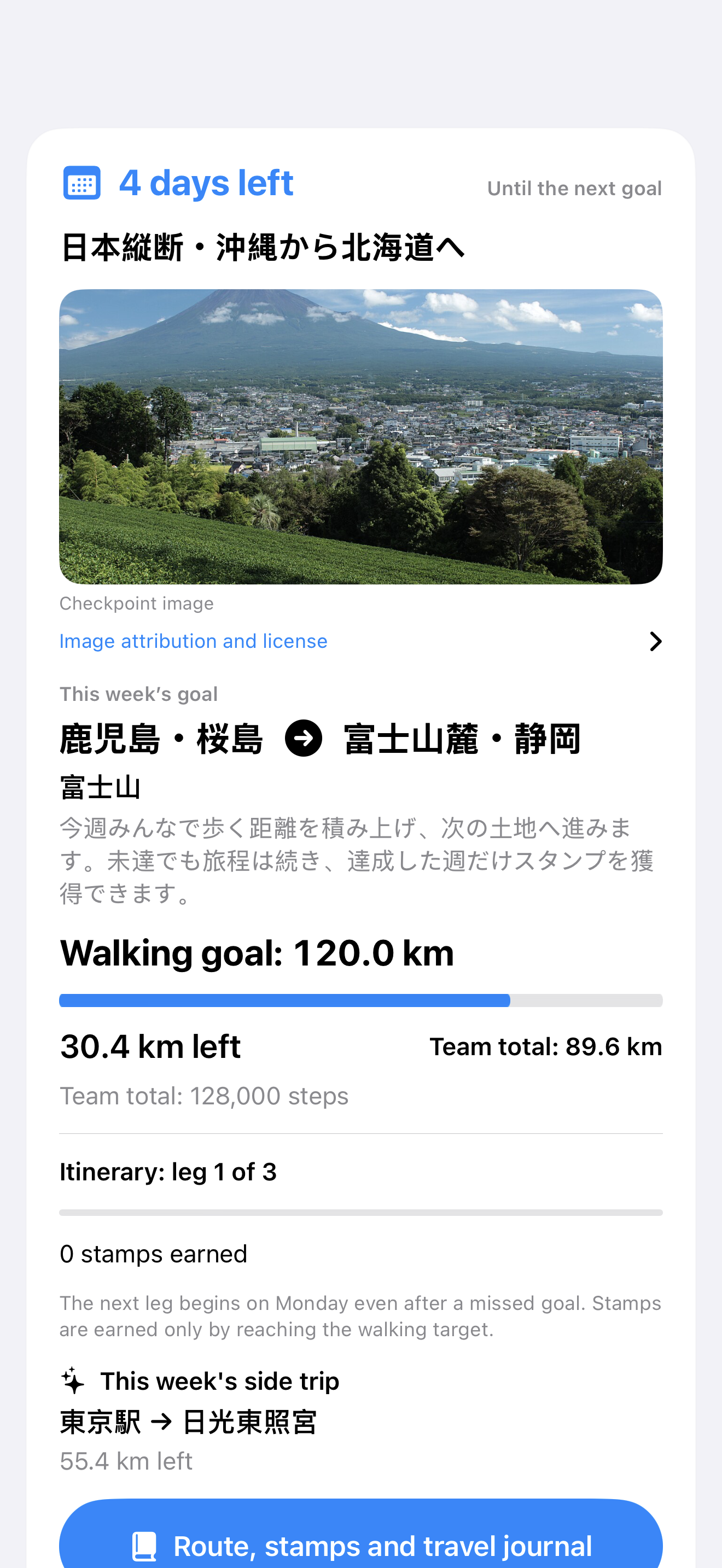 A walking journey powered by your team